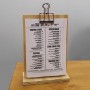 Wooden Menu Holder with Clip