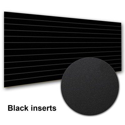 Slatwall Panel with Black inserts 2400x1200